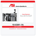 ASI 10-0391-1A EZ Fill™ Stand-Alone Liquid Soap Dispenser, Polished Finish, 1L (Battery)