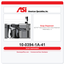 ASI 10-0394-1A-41 EZ Fill™ Stand-Alone Foam Soap Dispenser – Matte Black, 1L