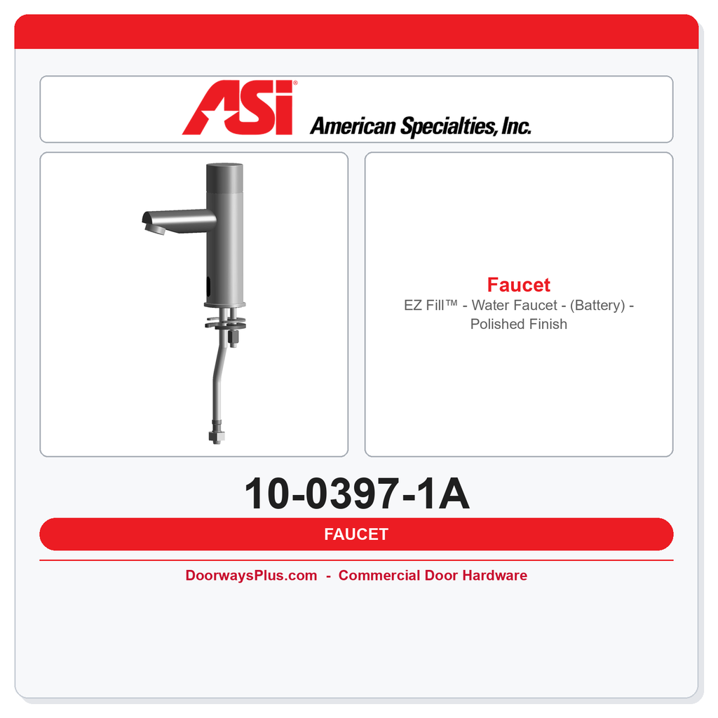 ASI 10-0397-1A EZ Fill™ - Water Faucet - (Battery) - Polished Finish