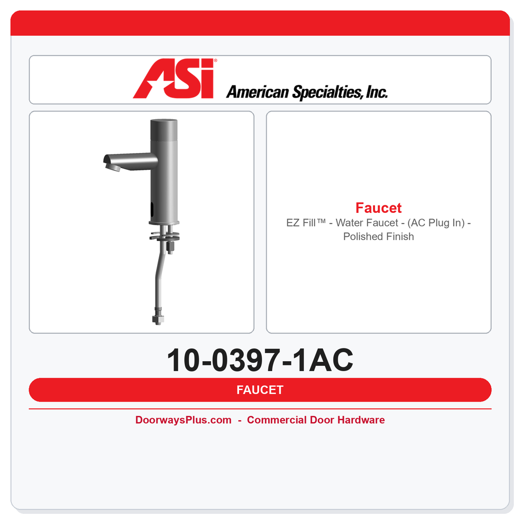 ASI 10-0397-1AC EZ Fill™ - Water Faucet - (AC Plug In) - Polished Finish