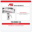 ASI 10-0388-1A Top Fill Multi-Feed Liquid Soap Dispenser, Polished Finish (Battery)