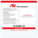 ASI 10-0389-1A Top Fill, Multi-Feed FOAM Soap Dispenser (Batt./not incl) Polished Finish - NEW