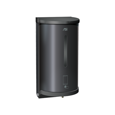 ASI 10-0362-41 Auto, Liquid Soap / Gel Hand Sanitizer Dispenser (Batt.) Matte Black, 30 oz., Surface OR Stand Mount