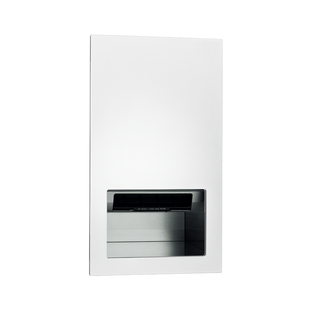 ASI 10-645210A-00 Piatto™ - Fully Recessed Auto Roll Paper Towel Disp. - Battery - White Phenolic Door