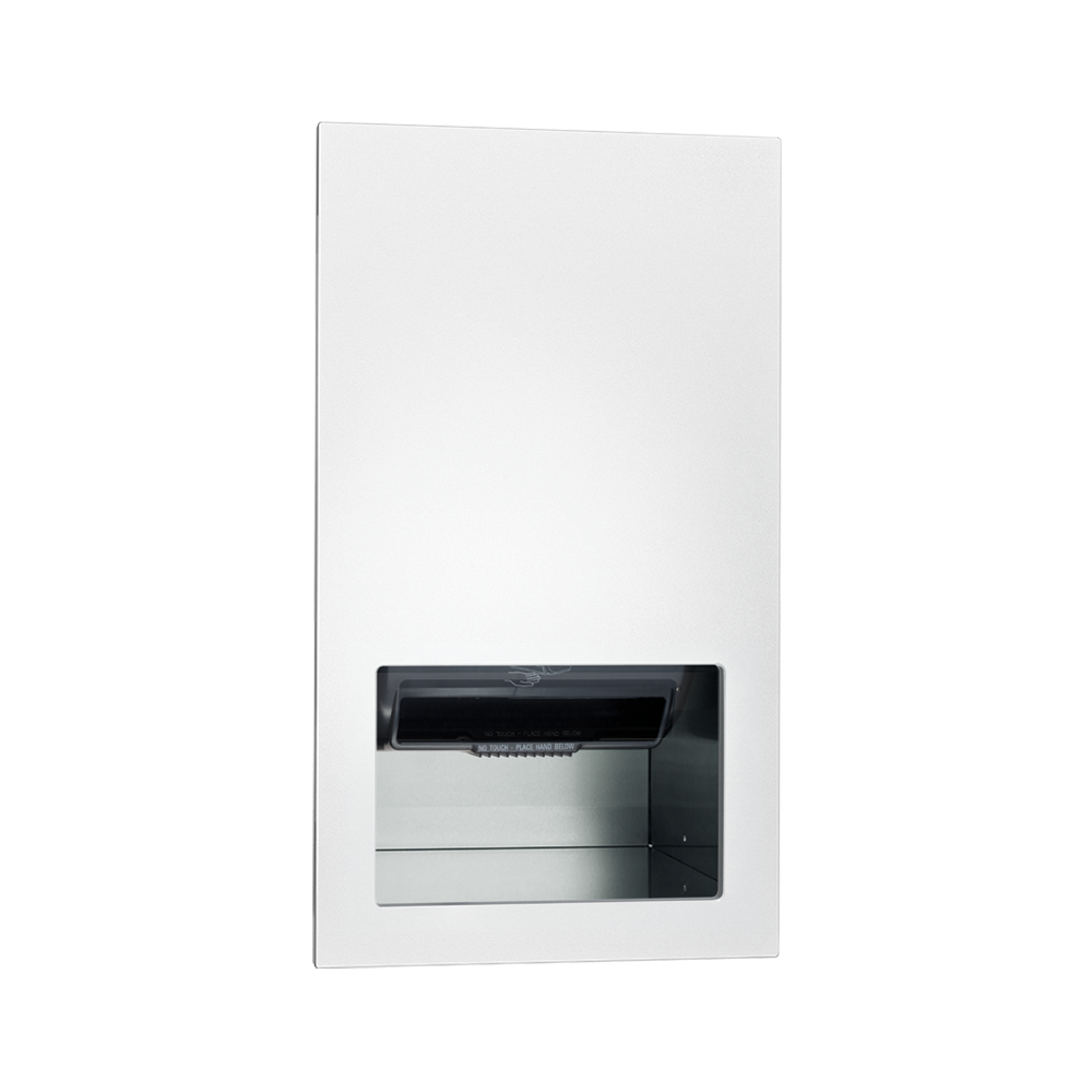 ASI 10-645210AC-00 Piatto™ - Fully Recessed Auto Roll Paper Towel Disp. - AC Power - White Phenolic Door