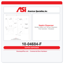 ASI 10-04684-F Sanitary Napkin and Tampon Dispenser - Free Operation - Recessed