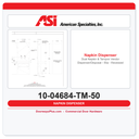 ASI 10-04684-TM-50 Dual Napkin & Tampon Vendor Dispenser/Disposal – 50¢ – Recessed