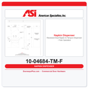 ASI 10-04684-TM-F Recessed Dual Napkin & Tampon Dispenser – Free Operation