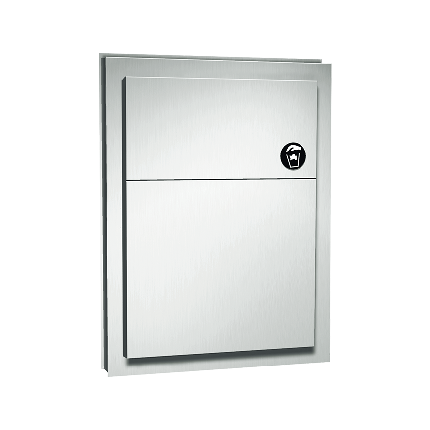 ASI 10-0472 Sanitary Waste Disposal - Dual Access - Partition Mounted