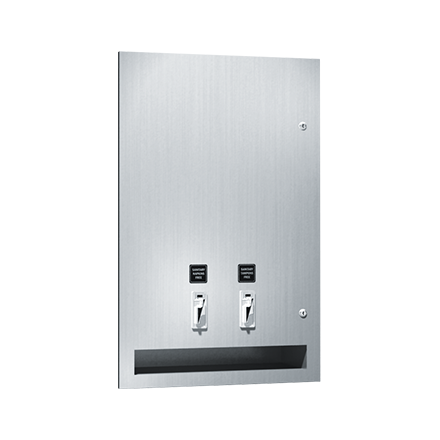 ASI 10-6468-F Simplicity™ - Sanitary Napkin and Tampon Dispenser - Free Operation - Recessed