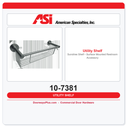 ASI 10-7381 Sundries Shelf – Surface Mounted Restroom Accessory
