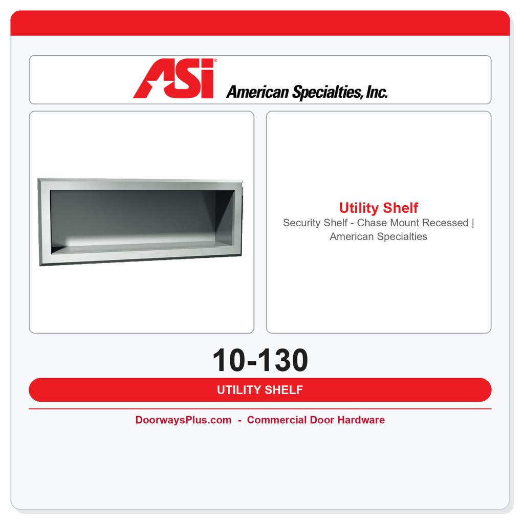 ASI 10-130 Security Shelf – Chase Mount Recessed | American Specialties