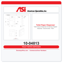 ASI 10-04813 Toilet Tissue Dispenser & Sanitary Napkin Disposal - Dual Access - Partition Mounted