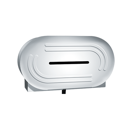 ASI 10-0039 Toilet Tissue Dispenser - Low Profile, Twin JUMBO ROLLS - 9" Diameter - Surface Mounted