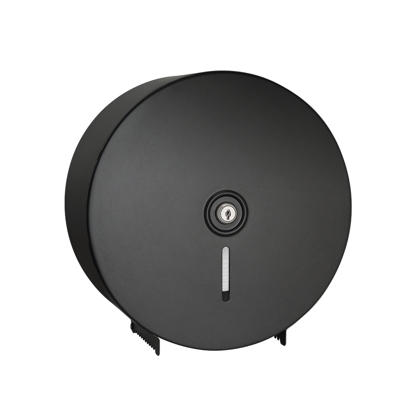 ASI 10-0042-41 Matte Black - Toilet Tissue Dispenser - Single 10" Roll, Round - Powder Coated Stainless - Surface Mounted - NEW