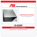 ASI 10-0266 Vandal-Resistant Hood for Model 0263-1 NOT – Surface Mounted (Hood Only)