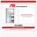ASI 10-0483 Toilet Tissue Dispenser & Sanitary Napkin Disposal - Surface Mounted