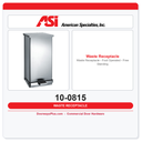 ASI 10-0815 Waste Receptacle - Foot Operated - Free Standing