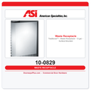 ASI 10-0829 Traditional™ - Waste Receptacle - 13 gal. - Surface Mounted