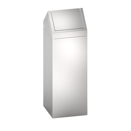 ASI 10-0839-T Waste Receptacle - w/ Dual Swing Top - 19 gal. - Free Standing
