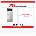 ASI 10-6474-2 Simplicity™ - Waste Receptacle - 12 gal. - Semi Recessed