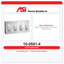 ASI 10-0501-4 Surgical Glove Dispenser - For 4 Boxes - Surface Mounted