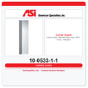 ASI 10-0533-1-1 Corner Guard - Beveled Edge Legs - 48”H - 16 Ga. - Adhesive