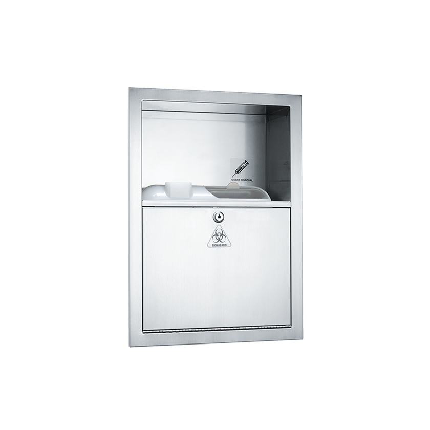 ASI 10-0548 Traditional™ - Sharps Disposal Cabinet - Container Not Included - Recessed