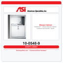 ASI 10-0548-9 Traditional™ - Sharps Disposal Cabinet - Container Not Included - Surface Mounted