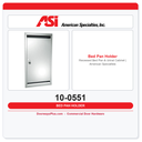 ASI 10-0551 Recessed Bed Pan & Urinal Cabinet | American Specialties
