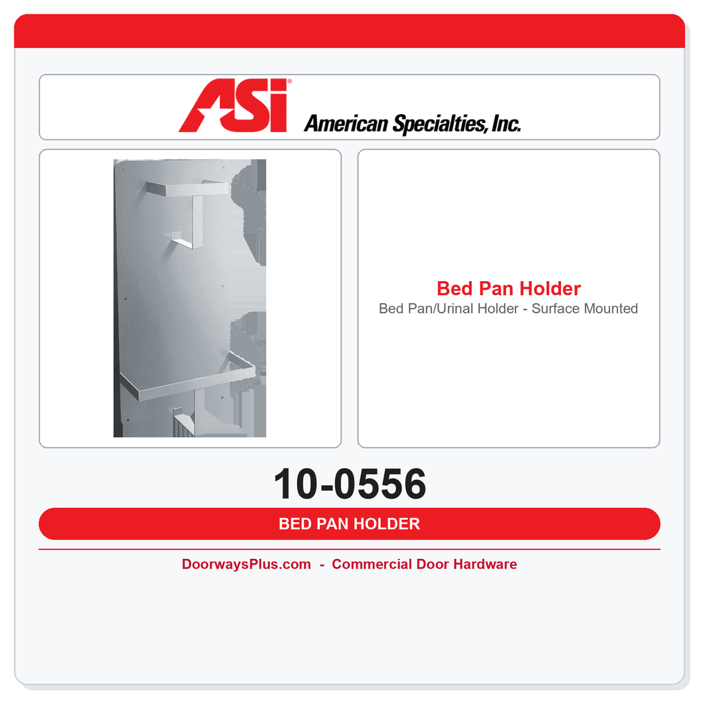 ASI 10-0556 Bed Pan/Urinal Holder - Surface Mounted