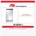 ASI 10-0558-1 Double Bed Pan/Urinal Holder - Recessed