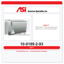 ASI 10-0199-2-93 TURBO ADA™ - Automatic High-Speed Hand Dryr (115-120V) Satin Stainless, Surface Mounted