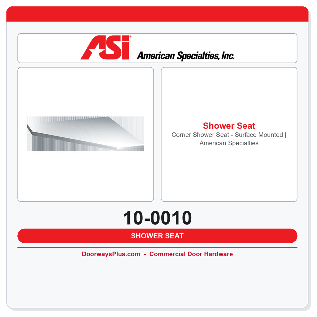 ASI 10-0010 Corner Shower Seat – Surface Mounted | American Specialties