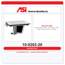 ASI 10-8203-20 8203-20 Folding Shower Seat – Rectangular, Solid Phenolic, White, ADA, Compact 20"W