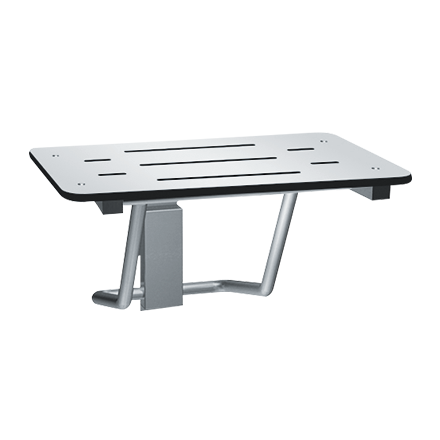 ASI 10-8203-33 Folding Shower Seat - Rectangular, ADA - Solid Phenolic, White - 33"W