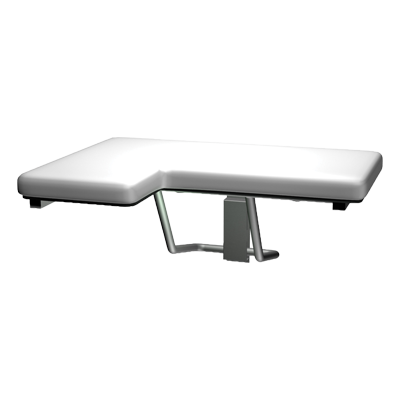 ASI 10-8205-R ADA Padded L-Shaped Folding Shower Seat, Right Hand, 33"W