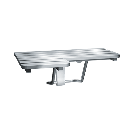 ASI 10-8208-R Folding Shower Seat - Right Hand, ADA - Stainless Steel - 33"W