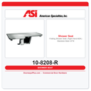 ASI 10-8208-R Folding Shower Seat | Right Hand ADA | Stainless Steel 33"W