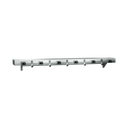 ASI 10-1315-6 Shelf/Utility Hook & Mop Strip w/ Drying Rod - 5 Hooks, 6 Holders - 48"L - Surface Mounted