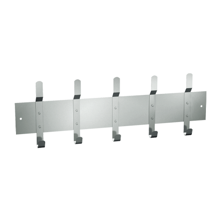 ASI 10-1307-5 Utility Hook Strip - 5 Hooks - 46"L - Surface Mounted