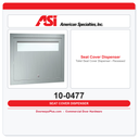 ASI 10-0477 Toilet Seat Cover Dispenser - Recessed
