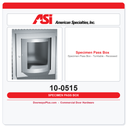ASI 10-0515 Specimen Pass Box - Turntable - Recessed