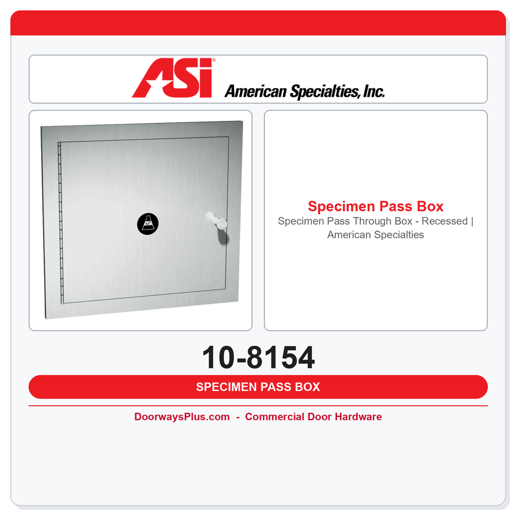 ASI 10-8154 Specimen Pass Through Box – Recessed | American Specialties
