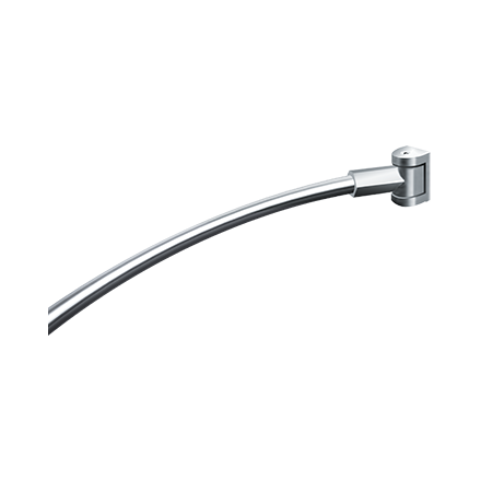 ASI 10-1201-A Shower Curtain Rod - Curved w/ Mounting Brackets - 1" Dia. 61-63"L