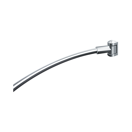 ASI 10-1201-B Shower Curtain Rod - Curved w/ Mounting Brackets - 1" Dia. 60" L