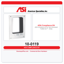 ASI 10-0119 ADA Compliance Kit for Semi-Recessed TURBO-Dri™ – White