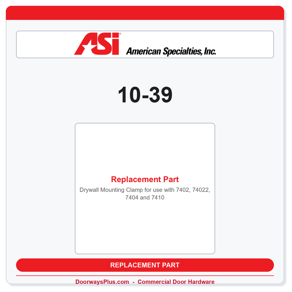 ASI 10-39 Drywall Mounting Clamp – Fits 7402, 74022, 7404 & 7410