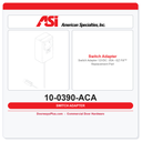 ASI 10-0390-ACA Switch Adapter 12VDC .05A – EZ Fill™ Replacement Part