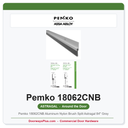Pemko 18062CNB Aluminum Nylon Brush Split Astragal 84" Grey | Meeting Stile Seal
